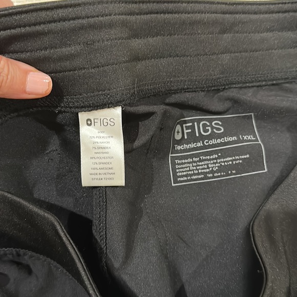 FIGS Black Livingston Basic Scrub Pants XXL Excellent Condition - Picture 4 of 6